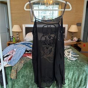 Thomas Wylde LA Designer See-Through Skull Dress